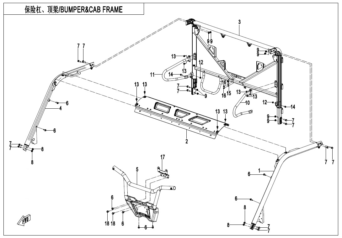 BUMPER @^ CAB FRAME