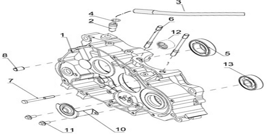 E07 - RIGHT CRANKCASE ASSY