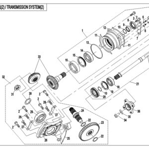 2018 ZFORCE 800 Trail TRANSMISSION SYSTEM (2) exploded diagram