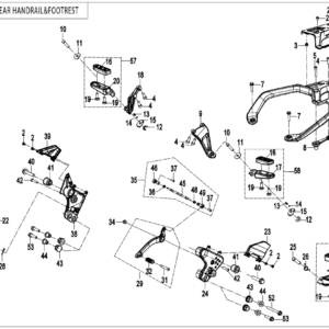 2025 IBEX 800-E FOOTREST @ exploded diagram