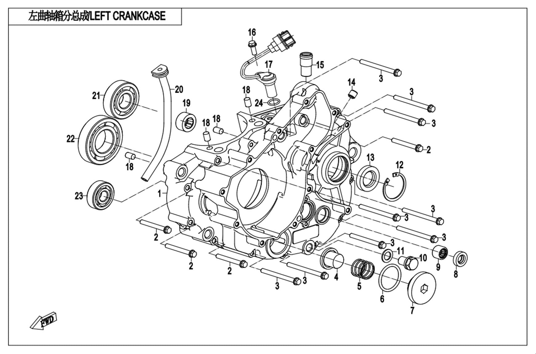 LEFT CRANKCASE