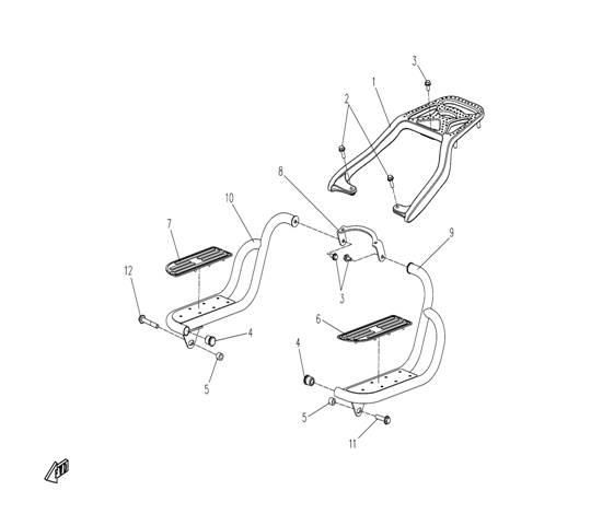 REAR RACK,FOOTREST I