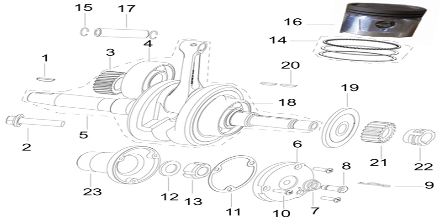 E10 - CRANKSHAFT & CONNECTING ROD ASSY