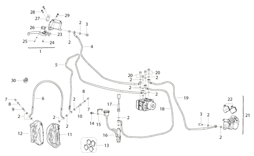 front/rear brake