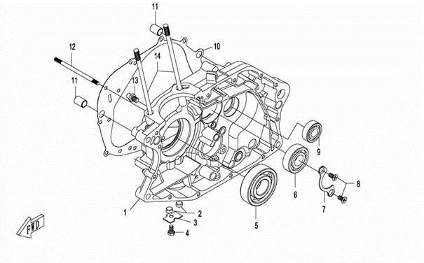 RIGHT CRANKCASE ASSY