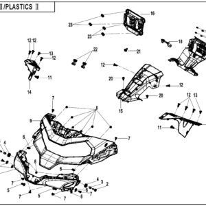 2025 IBEX 800-E PLASTICS 2 exploded diagram