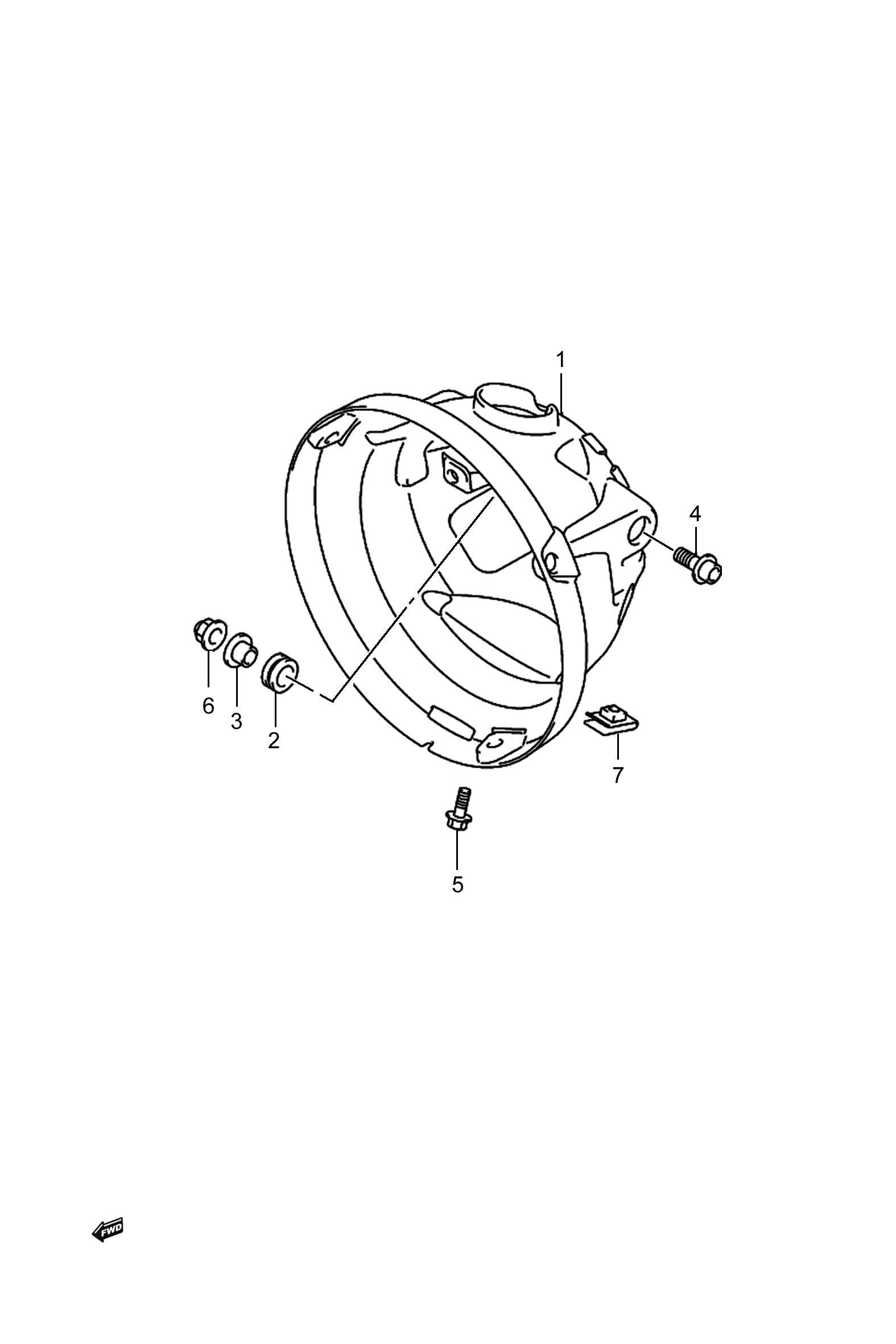 2024 铃木(豪爵铃木) DL DL250 手把前罩组 exploded diagram