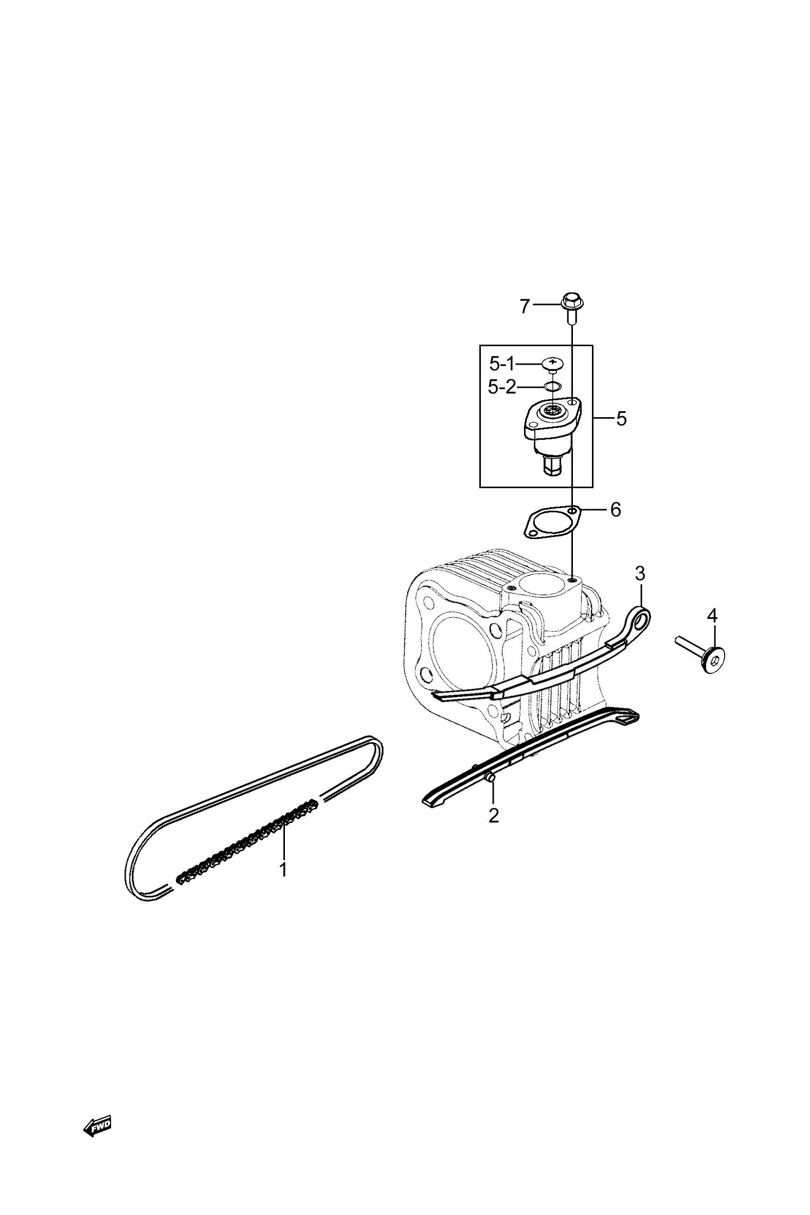 2024 豪爵 AFR AFR125S 新款 凸轮链条组 exploded diagram