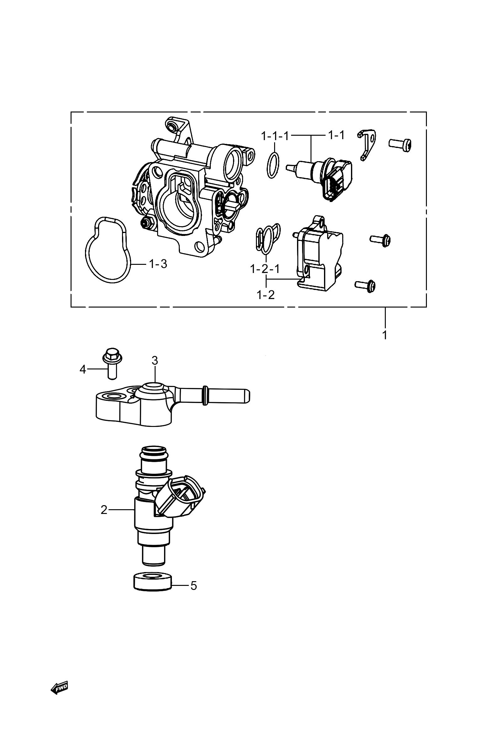 2023 豪爵 VX VX125 虎鲨 节气门组 exploded diagram