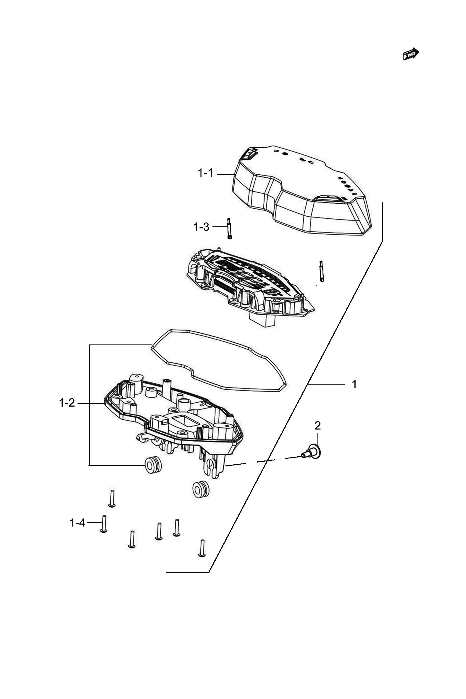 2021 豪爵 DR DR250 仪表组 exploded diagram