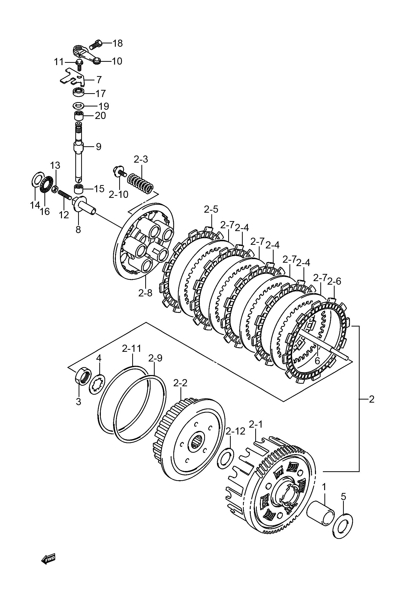 2019 铃木(豪爵铃木) GSX GSX250R-A 国四 电器组 exploded diagram