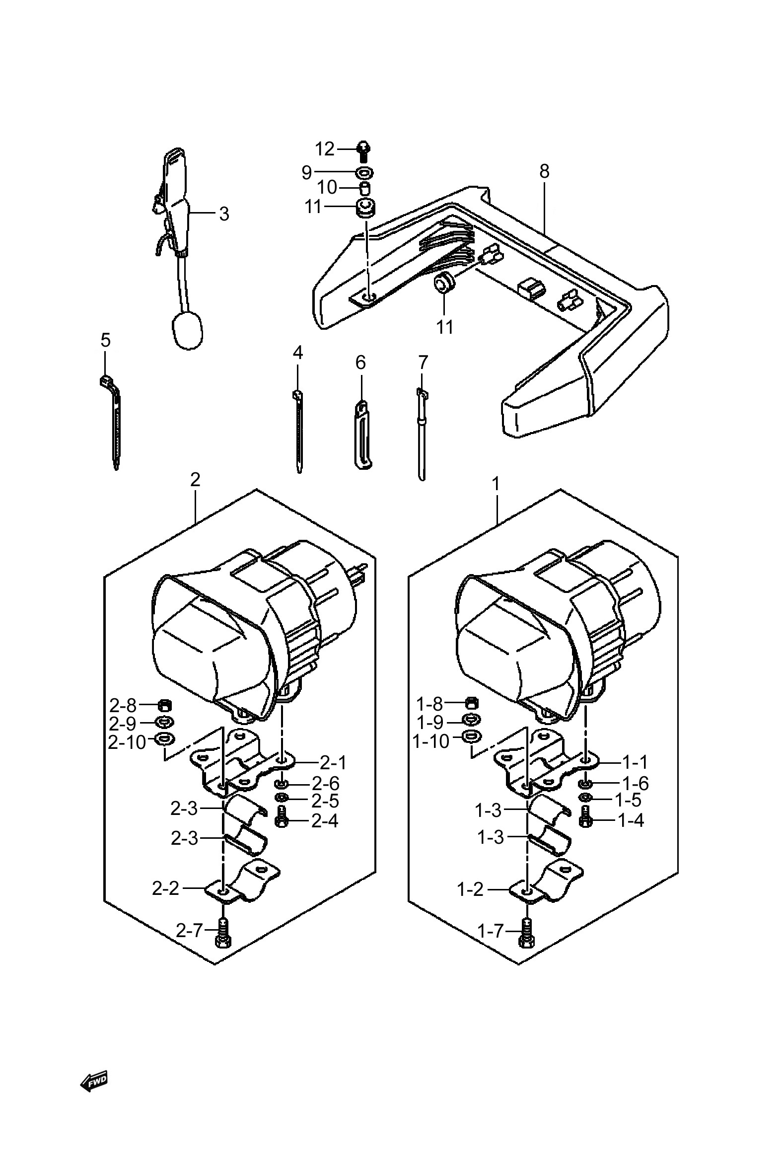 2013 铃木(豪爵铃木) GW GW250J-H 公务警用版 巡逻电器组 exploded diagram
