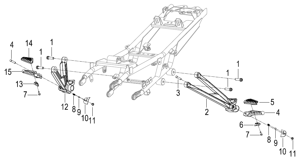后踏蹬总成 PEDALING ASSY.