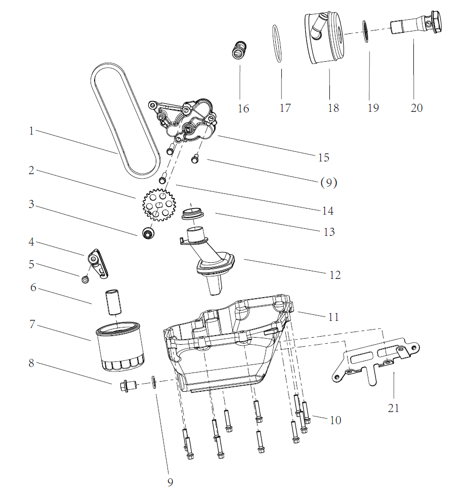 LUBRICATE SYSTEM (润滑系统分总成)