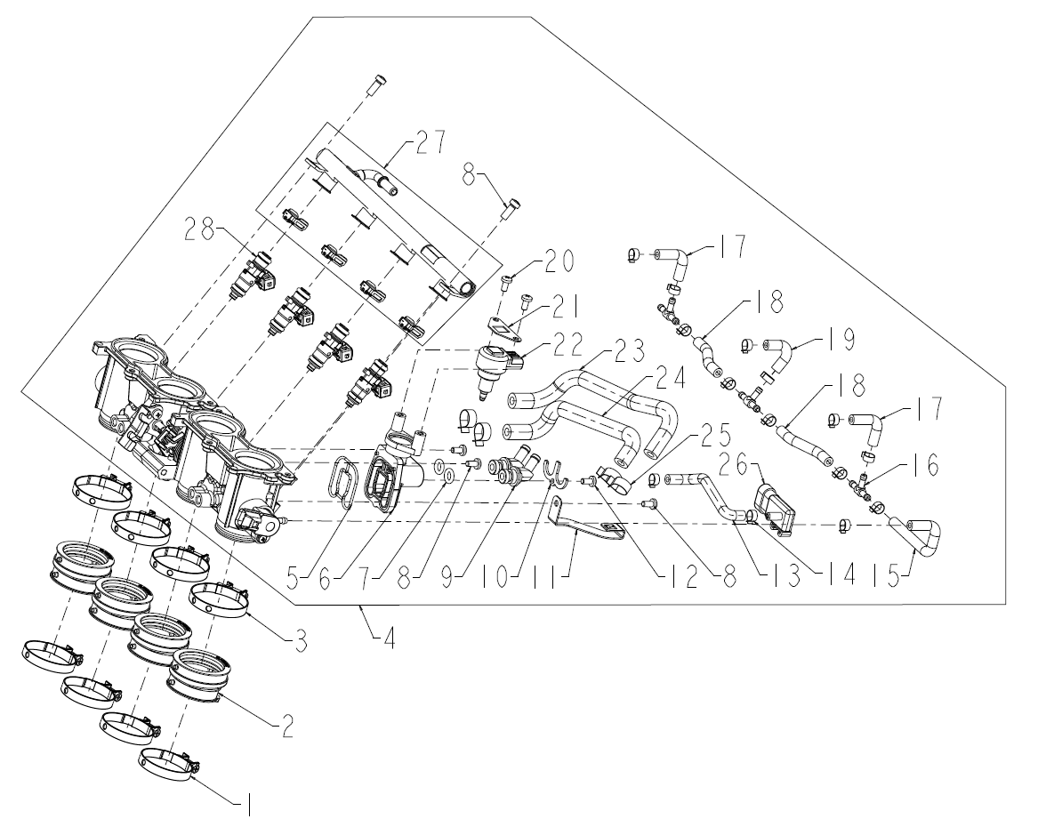 THROTTLE VALVE SUB-ASSEMBLY (节流阀分总成)