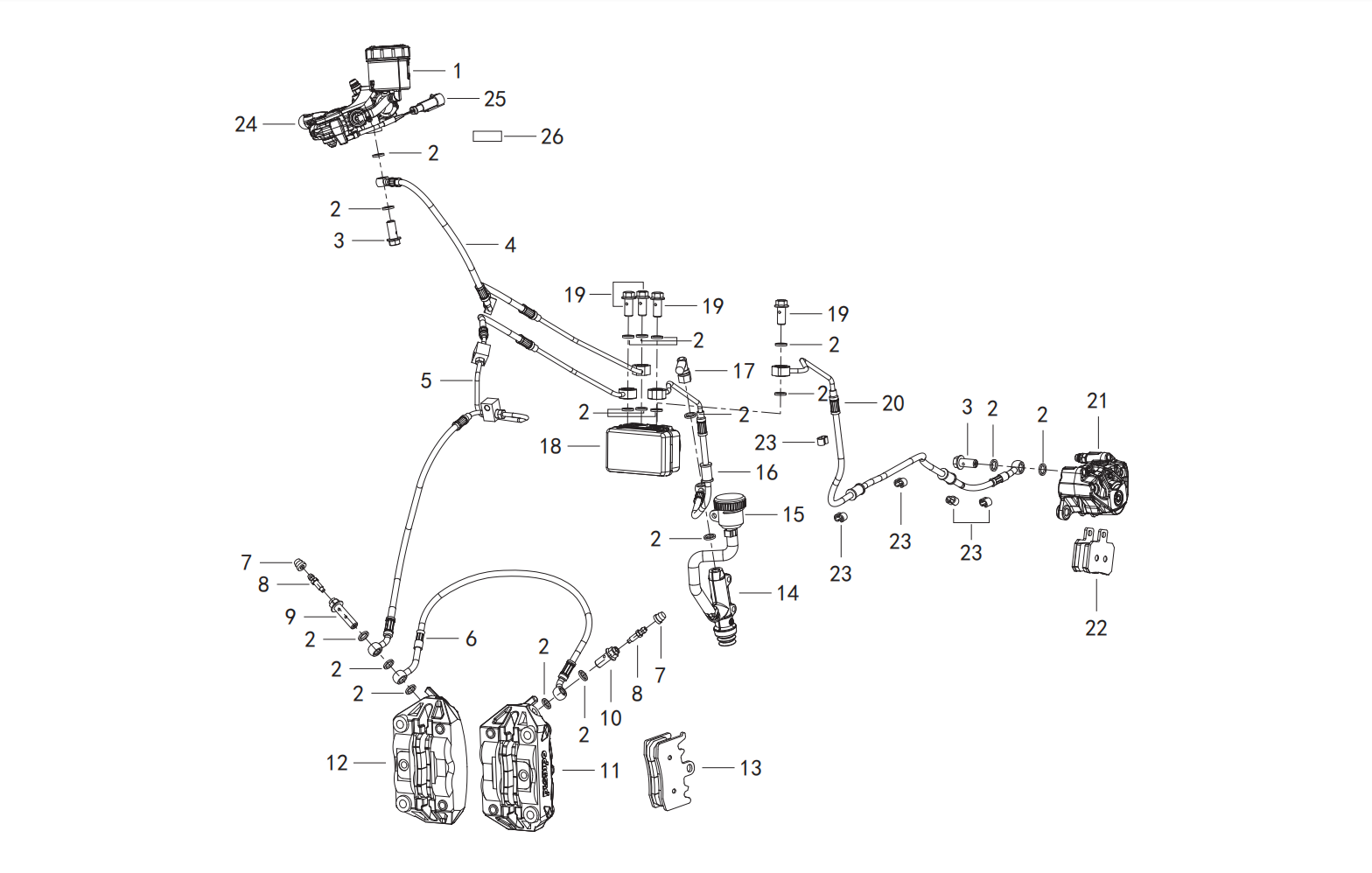 液刹总成 BRAKE ASSY.