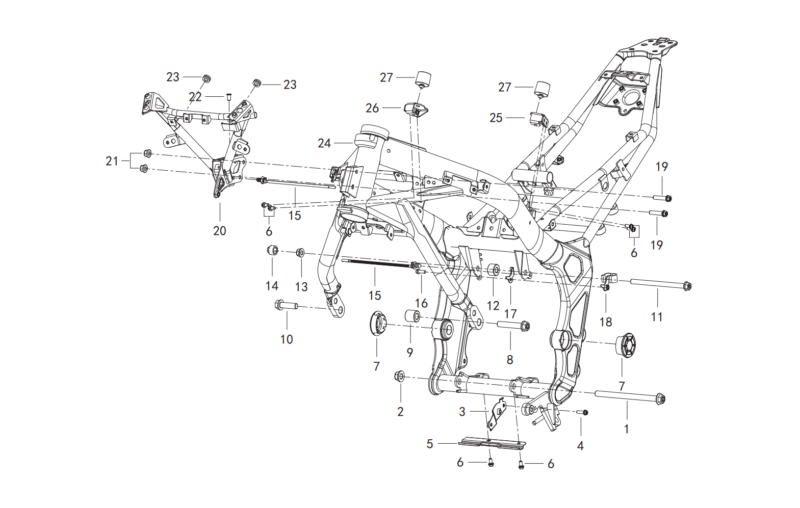 车架总成Ⅰ FRONT FRAME ASSY.