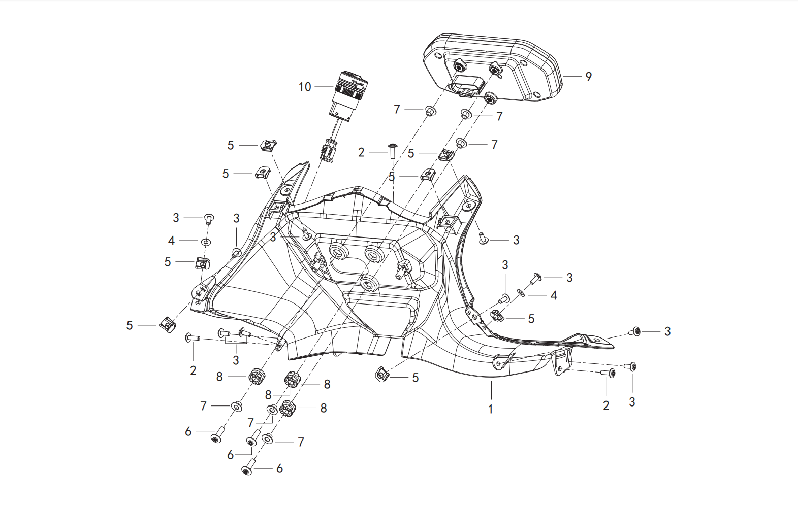 仪表托罩 INSTRUMENT COVER ASSY.