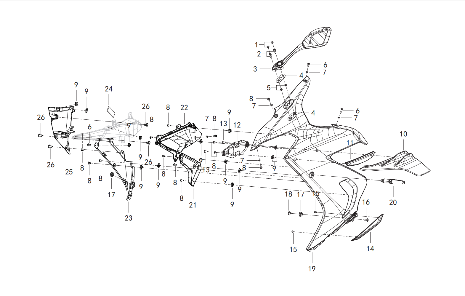 脚防护板Ⅰ REAR FENDER ASSY.