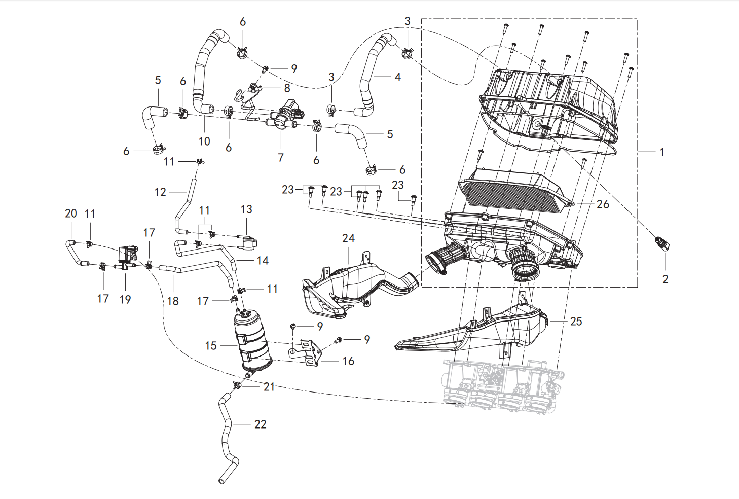 空滤器总成 AIR CLEANER ASSY.