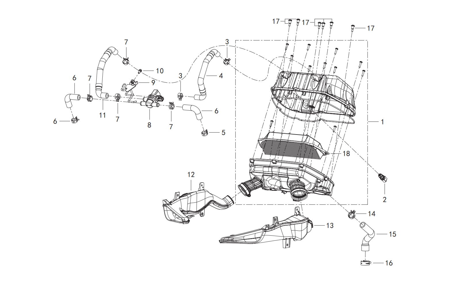 空滤器总成 AIR CLEANER ASSY.