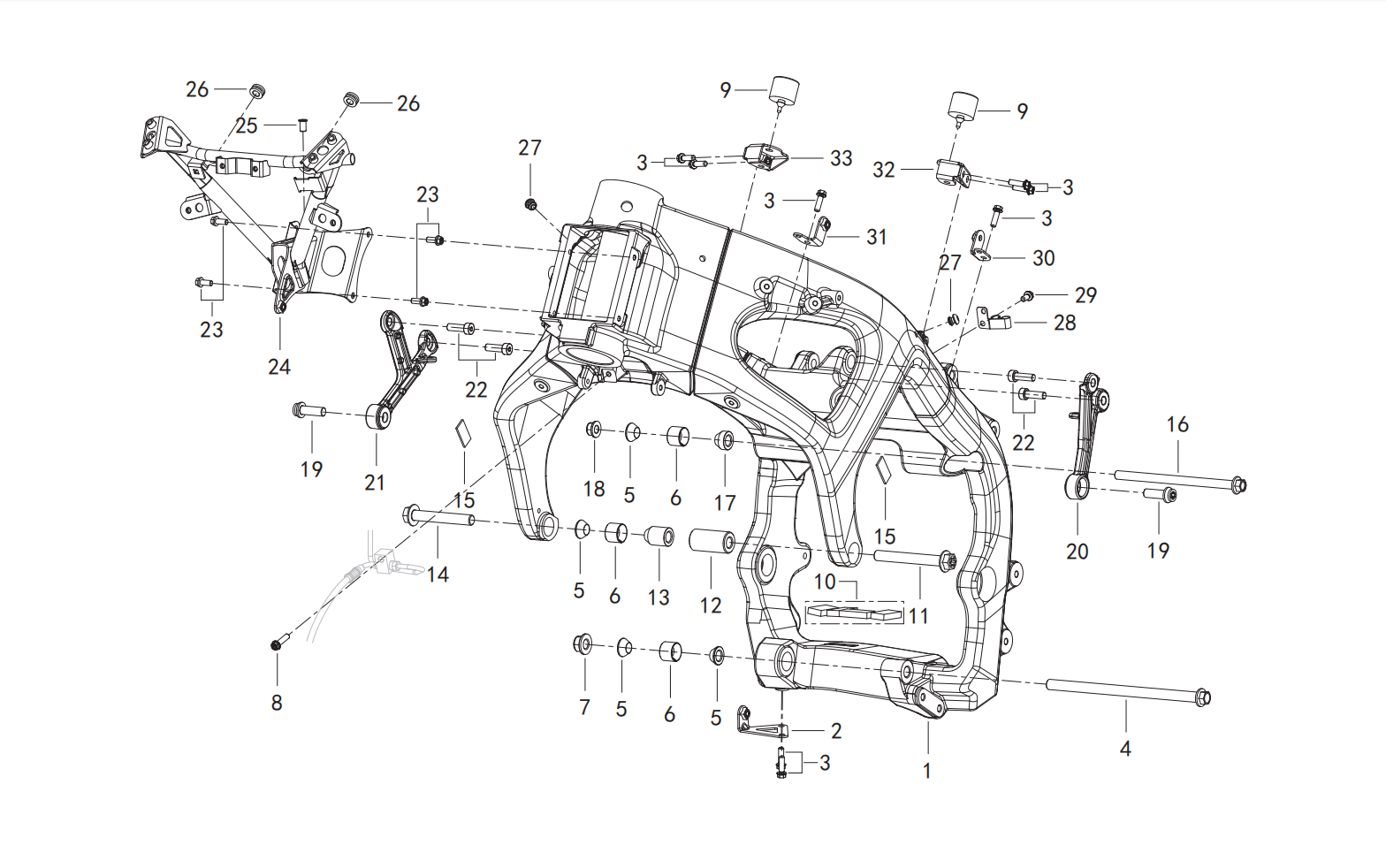 车架总成Ⅰ FRONT FRAME ASSY.