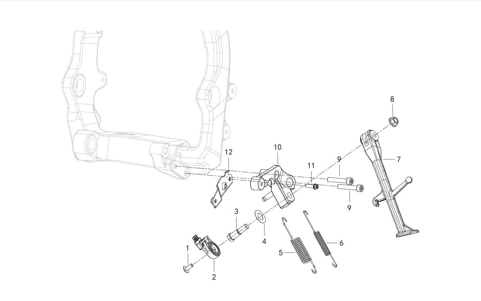 单撑总成 SIDE STAND ASSY.