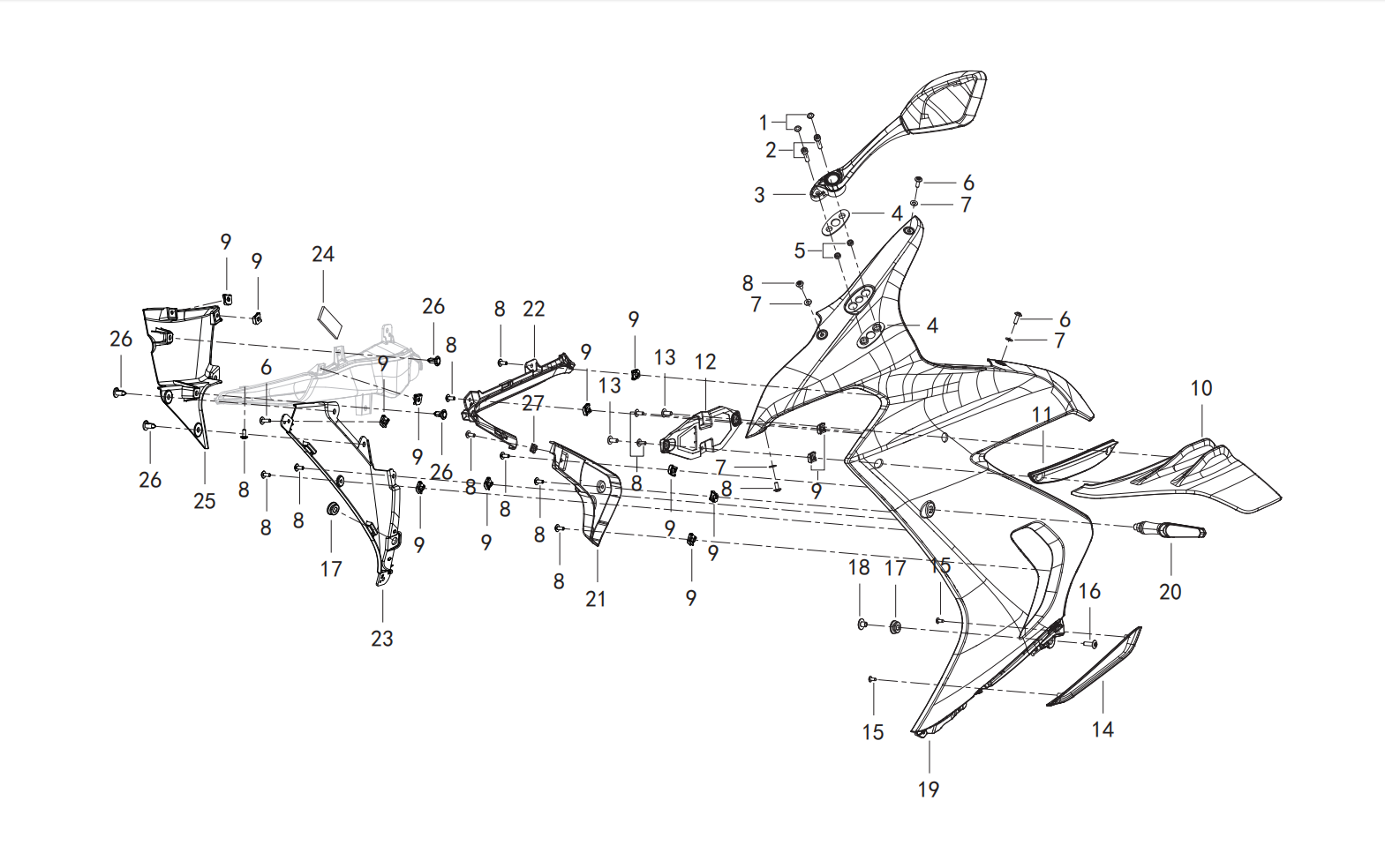 脚防护板Ⅰ REAR FENDER ASSY.