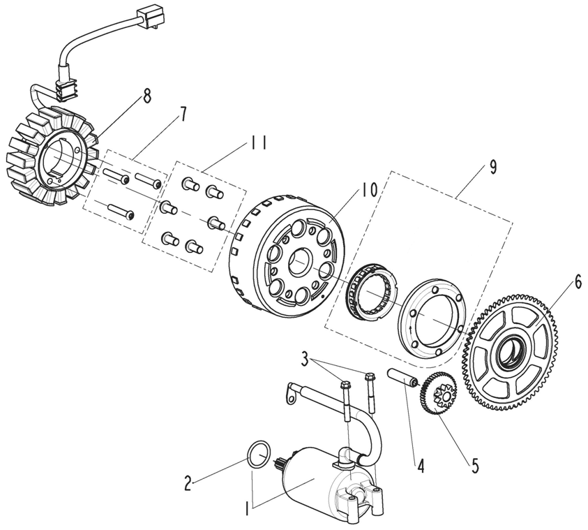 ELECTRIC STARTER ASSY(电起动分总成)