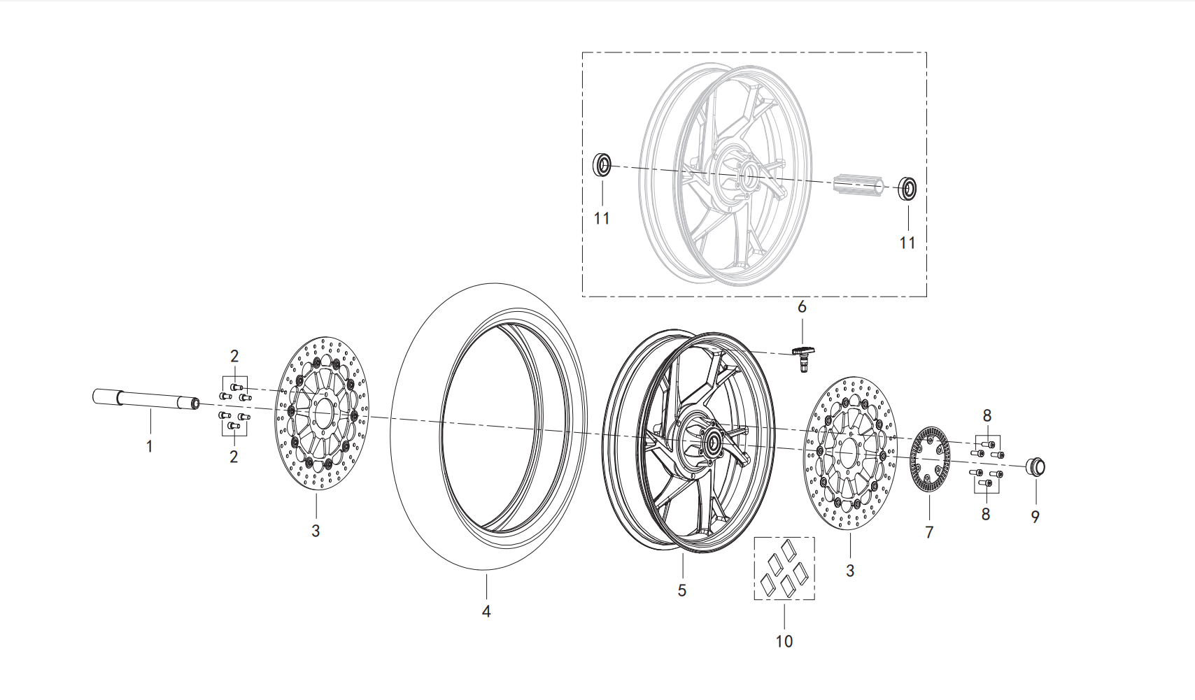 前轮总成 FRONT WHEEL ASSY.