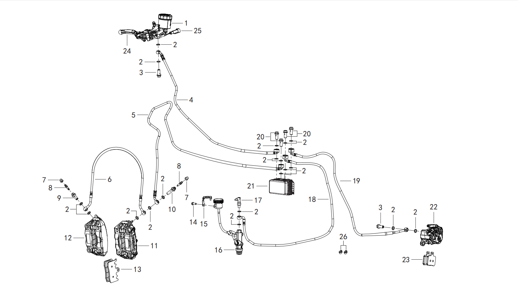 液刹总成 BRAKE ASSY.