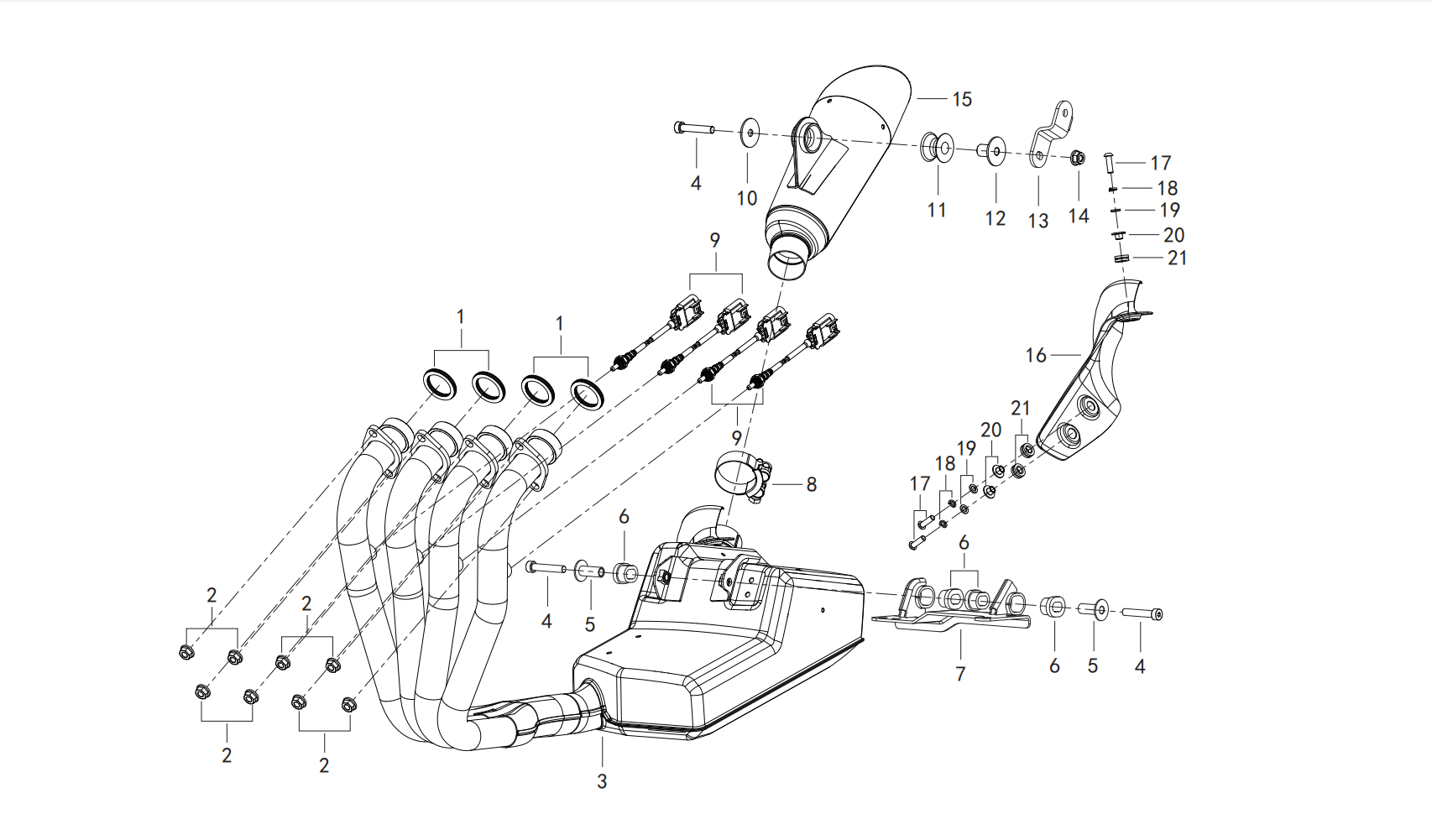 消声器总成 MUFFLER ASSY.