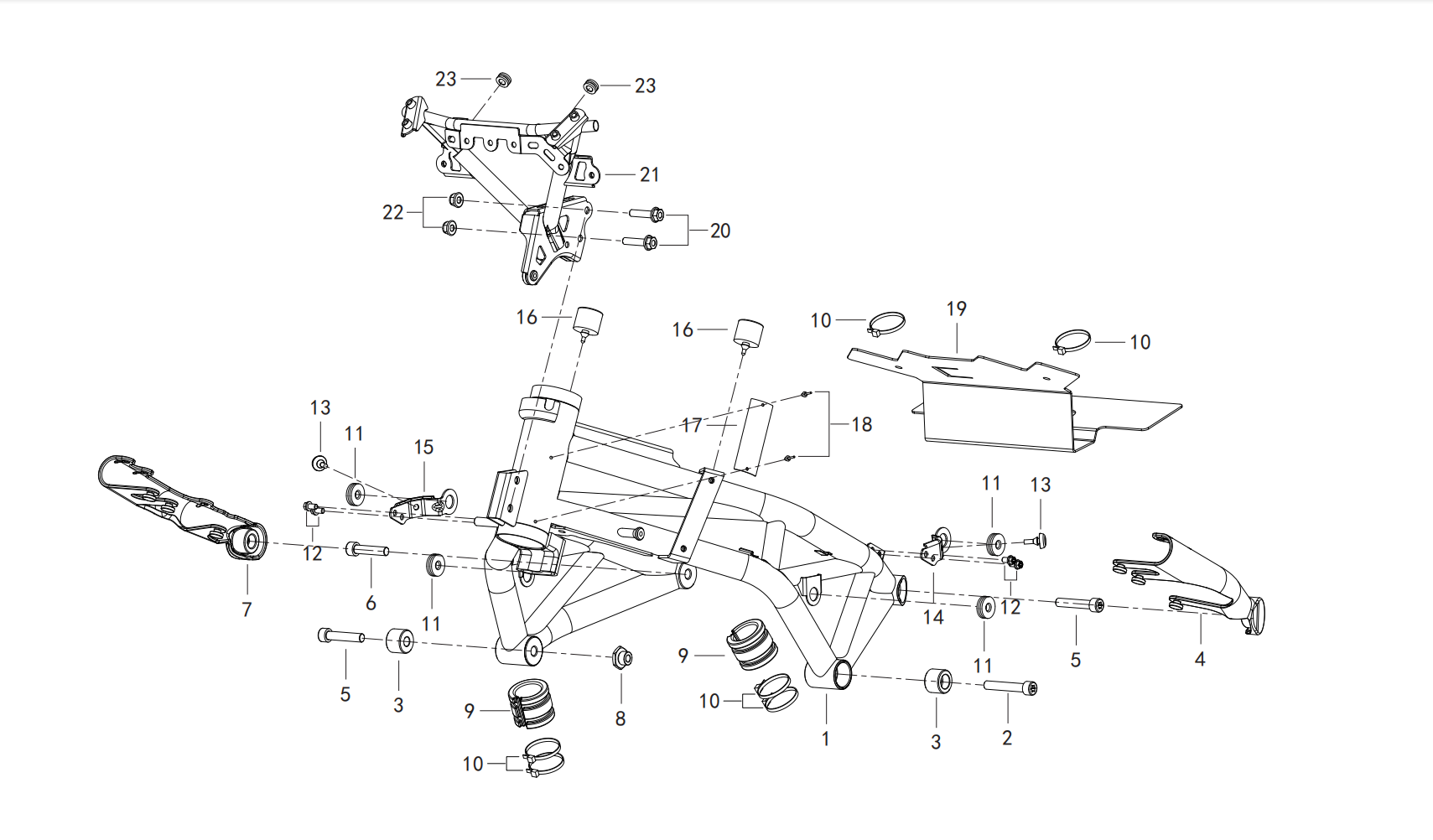 前车架总成 FRONT FRAME ASSY.