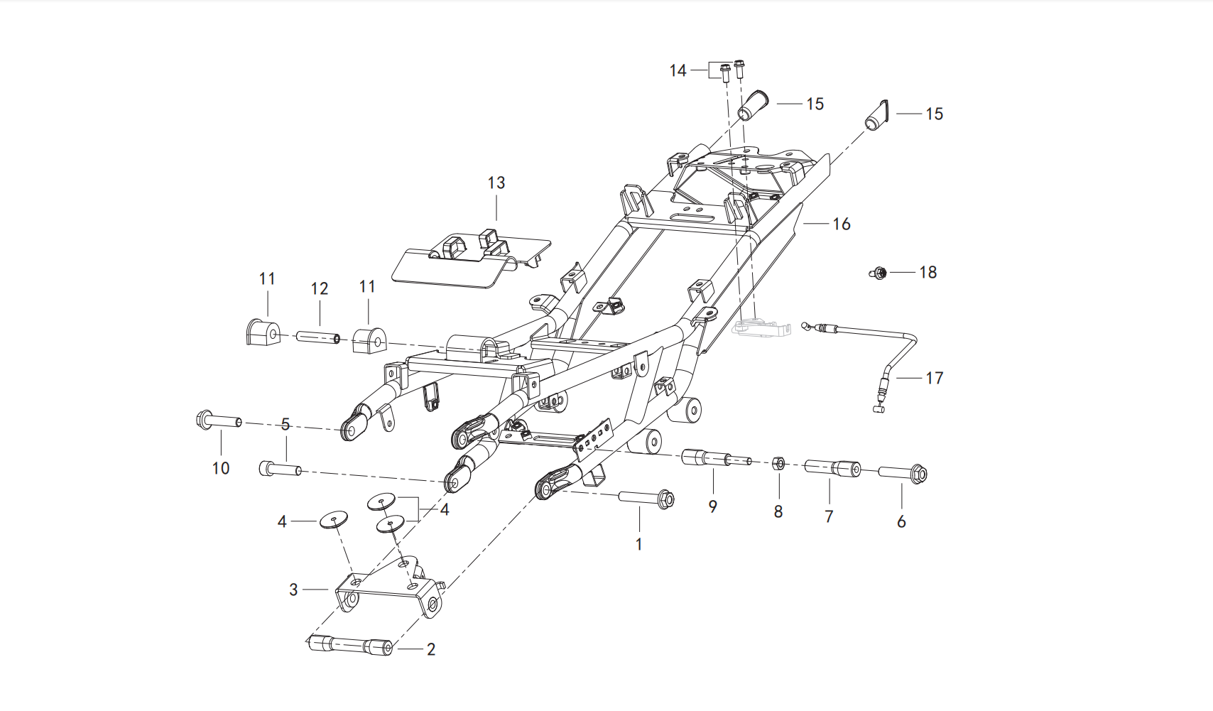 后车架总成 REAR FRAME ASSY.
