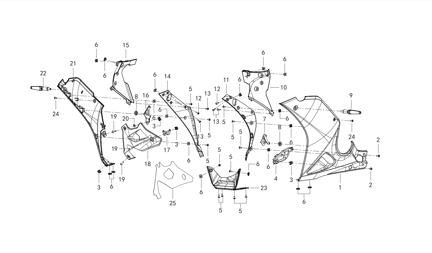 脚防护板 REAR FENDER ASSY.