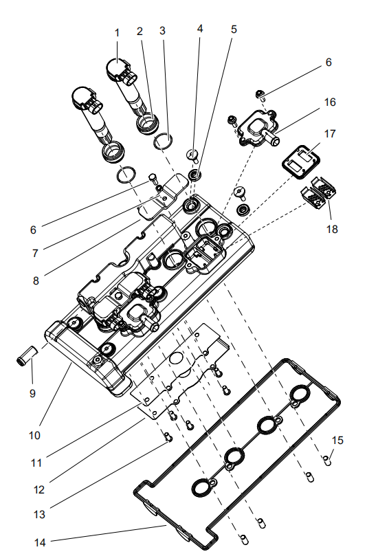 CYLINDER HEAD COVER ASSY(气缸盖罩分总成)
