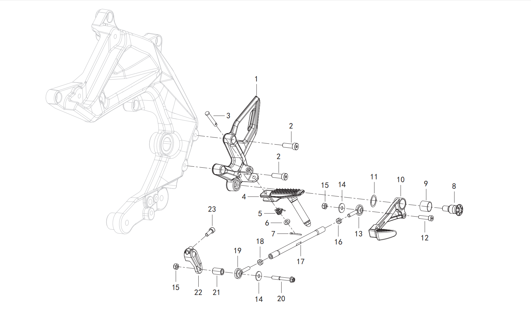 踏蹬总成Ⅰ PEDALING ASSY.