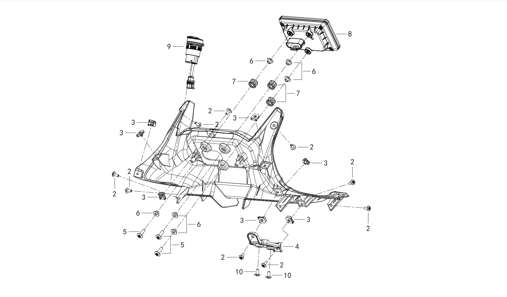 仪表托罩 INSTRUMENT COVER ASSY.