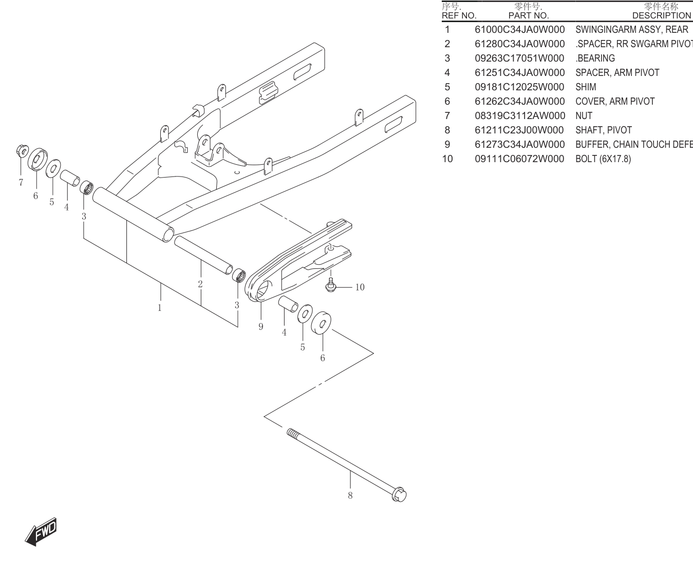 REAR SWINGINGARM.............. 69