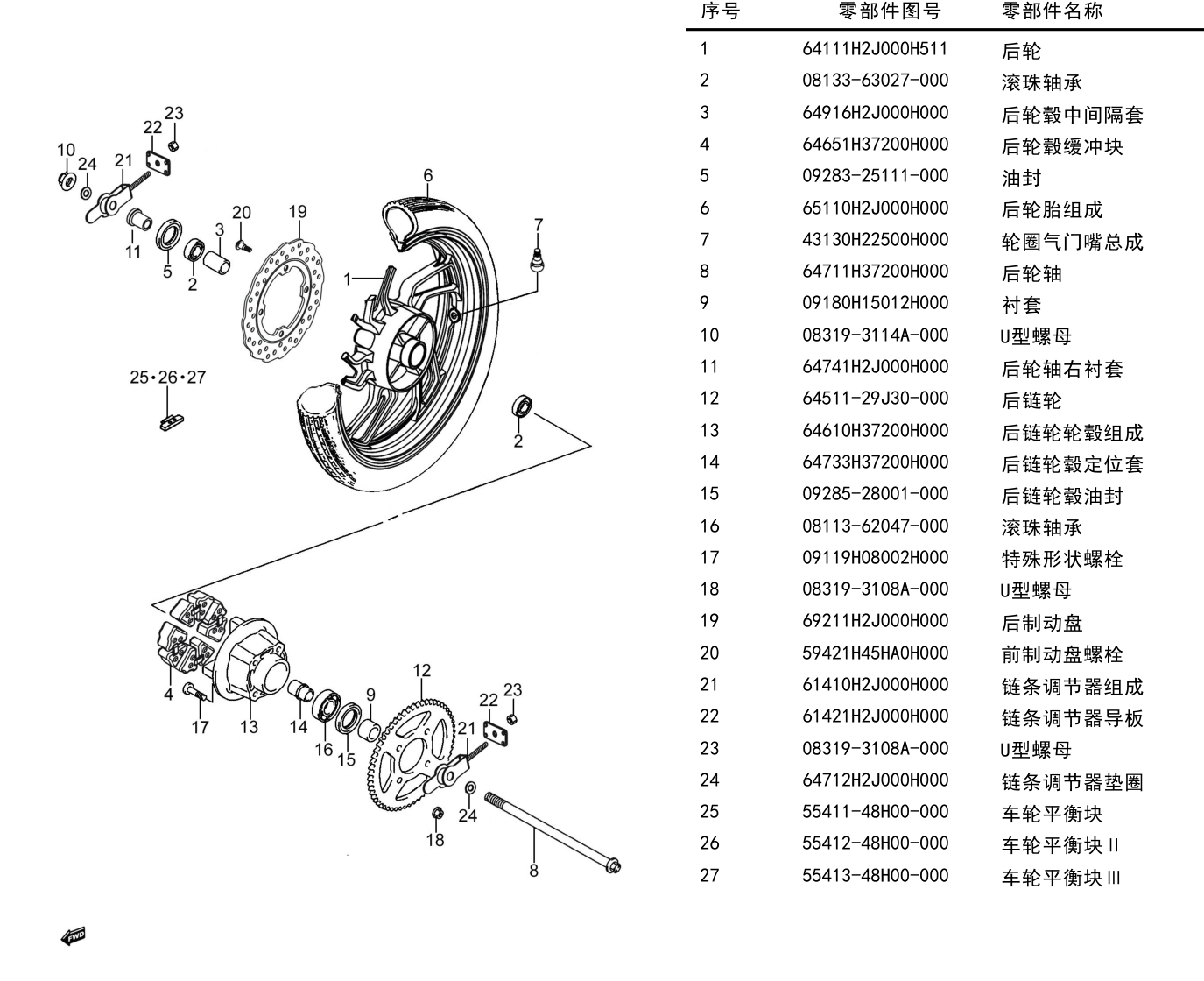 后轮组